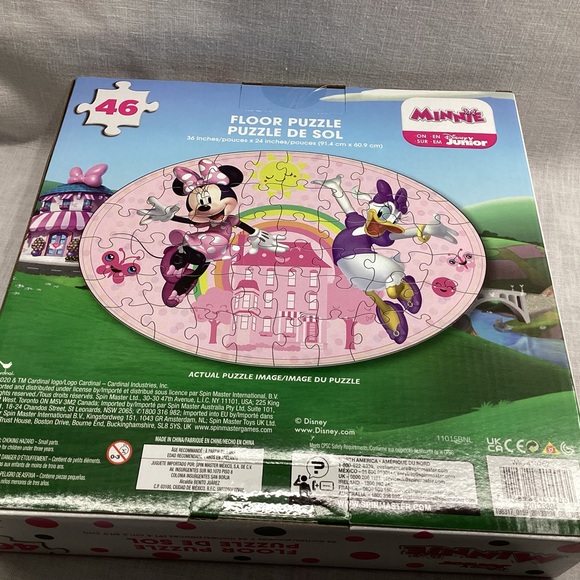 MINNIE MOUSE 46 PIECES FLOOR PUZZLE BY DISNEY SIZE:36” X 24” PINK AND MULTI - Picture 10 of 14
